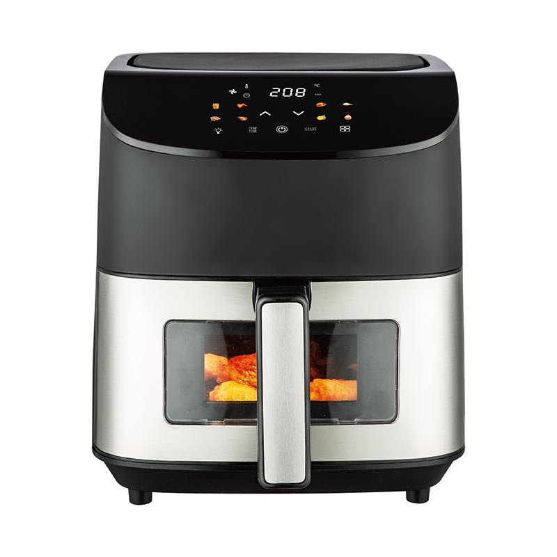 How does the transparency of the air fryer affect the cooking process and food quality?